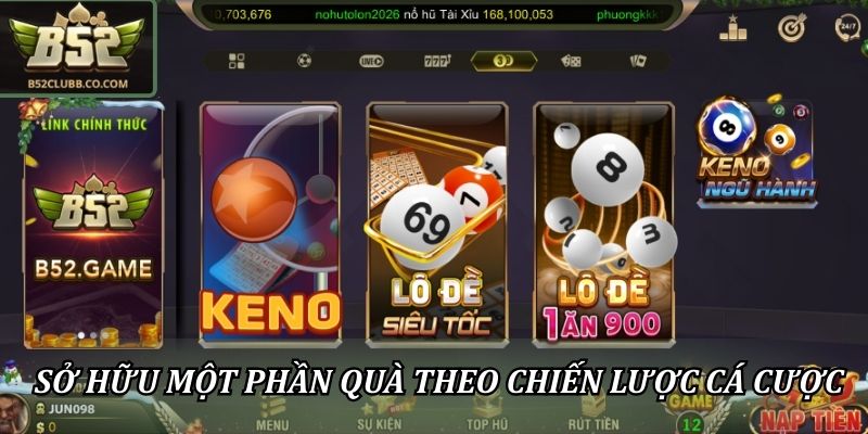 Sở hữu một phần quà theo chiến lược cá cược